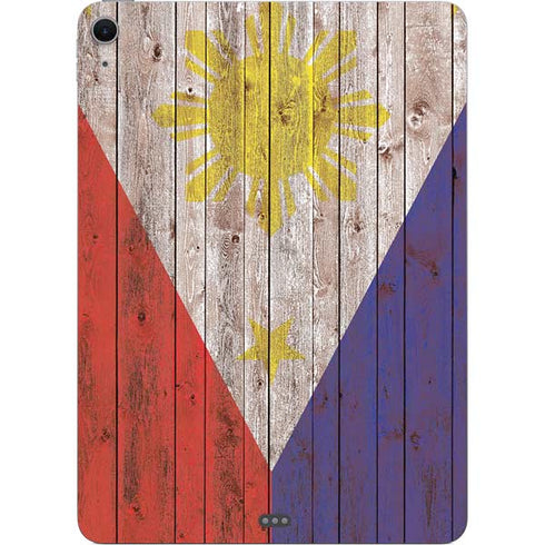 Philippines Flag Dark Wood Apple iPad Air Skin